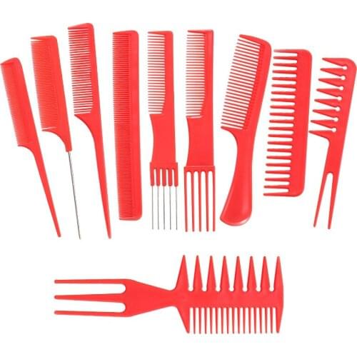 Comb Color 10-piece Set Simple Style Massage The Scalp Don't Clip Hair Easily Create A Variety of Hairstyles Hair Comb Set