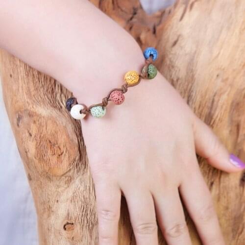 Adjustable Handmade Fashion Handlace Female Lava-rock National Wind Deserve The Role of Personality ACTS The Role of Hand String