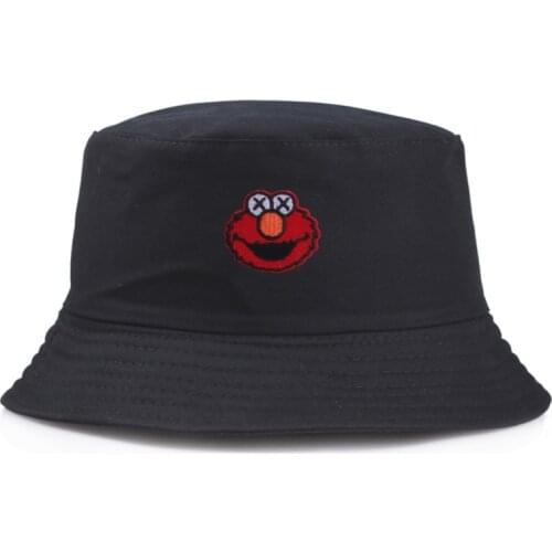 Cartoon Pattern Double-sided Cotton Men Bucket Hat Casual Wild Women Basin Hat Fisherman Hats Outdoor Shade Accessories
