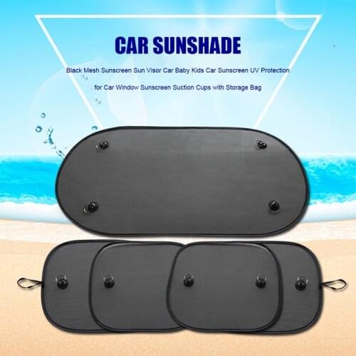 Car Window Sunshade Mesh Auto Sun Visor Curtain With Suction Cup Front Rear Side Curtain Car Styling Covers Sunshade