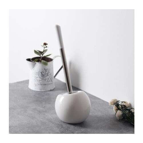 Cute Toilet Long Handle Brushporcelain + stainless steel Toilet Cleaning Brush Washroom Brush Household Cleaning Brush Set