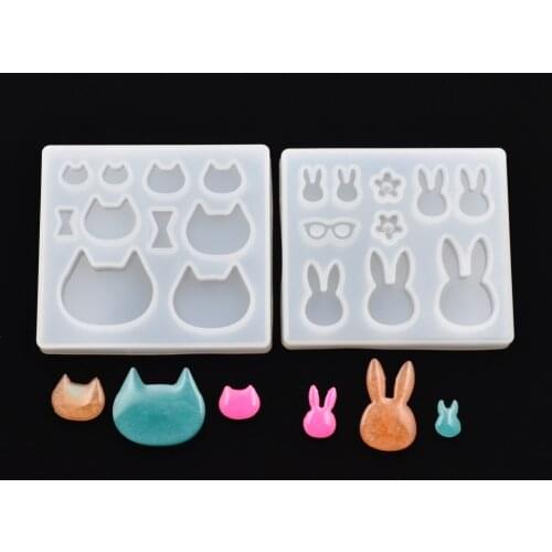 SNASAN Resin Silicone Mold pendant epoxy Silicone Mould handmade DIY Jewelry Making cat ear rabbit ear pendant charms