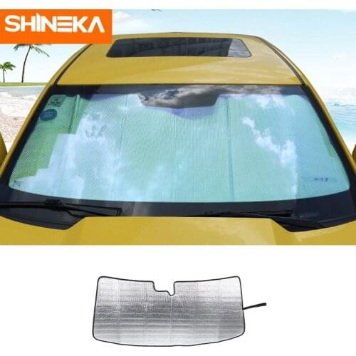 SHINEKA Car Front Windshield Sunshade Anti UV Ray Window Sun Visor Protector Cover Accessories For Chevrolet Camaro 2010-2015