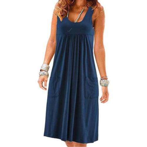 2021 New Fashion striped dress large size summer dress loose simple sleeveless dress womens clothing