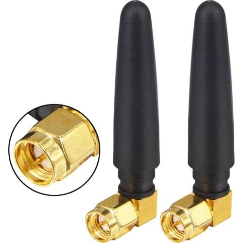 10 pieces/lot 3dBi GSM GPRS Antenna 900 -1800 MHz SMA Male Plug Right Angle Connector 55mm radio Antenna