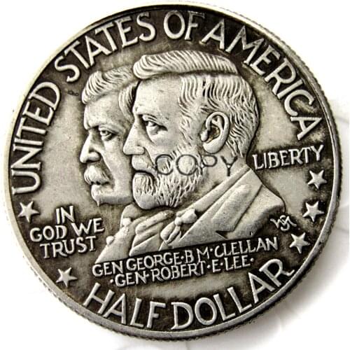 1937 Antietam Half Dollar Silver Plated Copy Coin