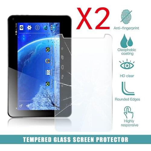 2Pcs Tablet Tempered Glass Screen Protector Cover for Irulu Expro X1a Anti-Screen Breakage Tablet Computer Tempered Film