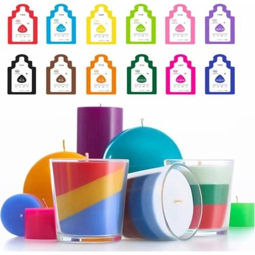 6/12 Colors Pigment Soap Candle Making Colorant Wax Pigment Non-toxic Soy Wax Liquid Dye Edible Food Coloring DIY Scented Candle