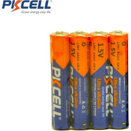 8Pieces PKCELL 1.5V Battery AAAA LR61 AM6 Alkaline Battery E96 LR8D425 MN2500 MX2500 4A For bluetooth earphone,alarm clock,toys