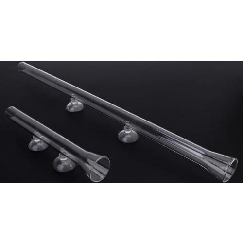 Aquarium Feeding Tube Shrimp Glass Feeder Suction Cup 3cm Thick Fish Tank Device Dish Transparent Equipment 200/450mm