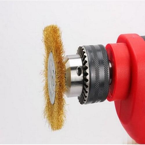 Free shipping of 2pcs/pack 75mm copper wire brushes for derusting polishing wheel grinding head flat steel wire
