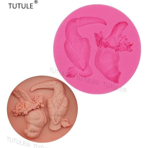 Gadgets - Fondant Cake Decorating Tools Parrot Fondant Cake Mold Handmade Soap Chocolate Dessert Decoration DIY Mold
