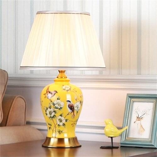 ORY Ceramic Table Lamps LED Desk Light Luxury Home Decorative for Bedside Living Room Bedroom Dining Room