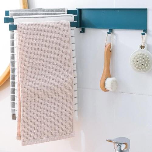 Creative Punch Free Rotating 3 Layer Towel Holder Hanger Rack Bathroom Kitchen Storage Shelf
