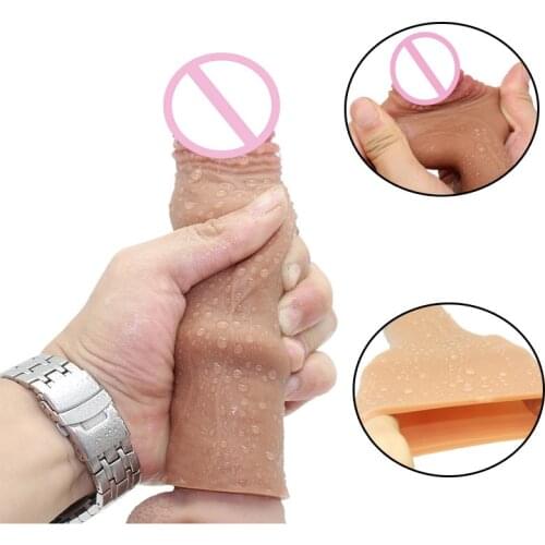 Medical Liquid Silicone Penis Enlargement Condoms Penis Extension Sleeves For Adults Men Intimate Goods Reuse Condoms Cock Rings