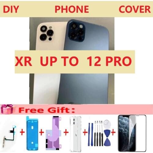 2021 NEWBack Cover Housing For Convert iPhone XR housing,iphone XR convert to 12 pro housing XR like 12 PRO