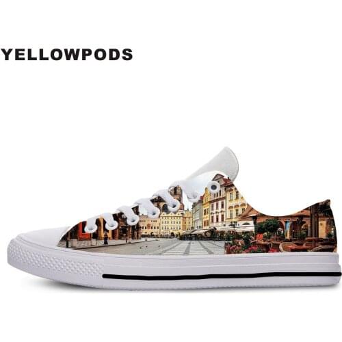 New Canvas Men Casual Shoes Prague City Printing Men/women Brand Design Czech Republic City Prague Men/women Off White Shoes Man