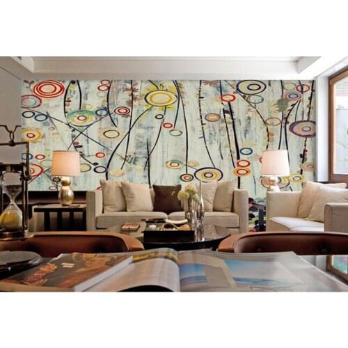 Custom 3D large mural,abstract mural color small circles papel de parede ,living room sofa TV wall bedroom wall paper