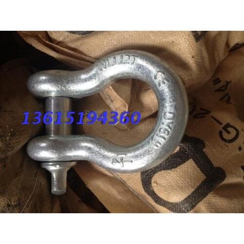 Bow shackle shackle 12T American 12 tons of galvanized 12t horseshoe bow shackle shackle 1-1/4