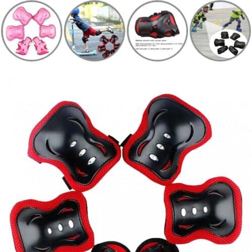 Plastic 6Pcs/Set High-density Sponge Skating Protective Guards Breathable for Skateboarding