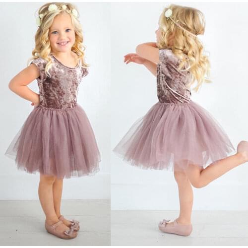 Pudcoco Girl Dress 6M-5Y UK Stock Toddler Kid Baby Girl Summer Velvet Party Pageant Tutu Lace Tulle Dress