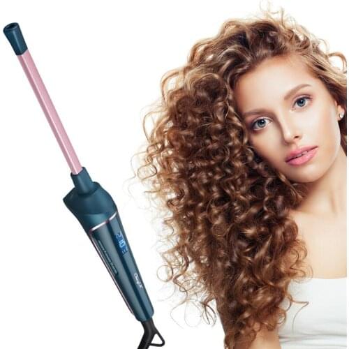 CkeyiN Professional Hair Curler LCD Display Curling Iron Tourmaline Ceramic Clipless Curling Rotating Corrugation Hair Styler50
