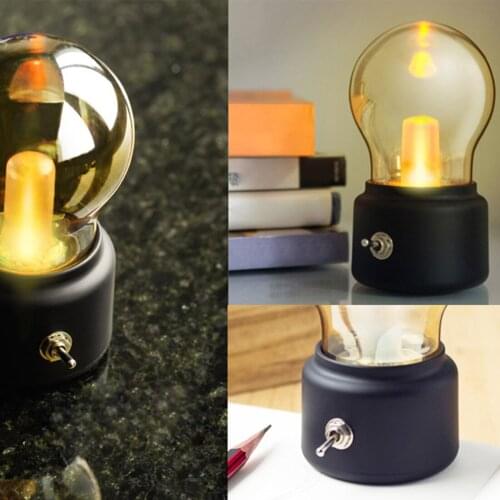 Retro USB rechargeable light LED energy saving book light mini bed light Drop shipping