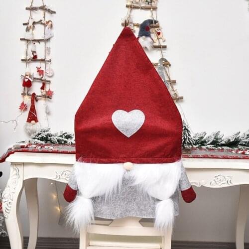 Nordic Style Christmas Chair Cover Merry Christmas Decoration For Home 2020 Christmas Ornament Navidad Xmas Gifts Happy New Year