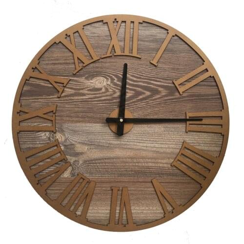 North Designed Booties Gold Roman Decorative Wall Clock 48 Cm