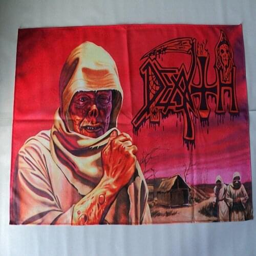 Death! Music Band Poster Four Holes Banners Wall Flags Tapestry Cloth Art Bar Cafe Hotel Theme Background Decoration
