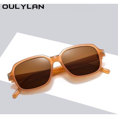Oulylan Classic Oval Sunglasses Women Men Retro Small Square Sun Glasses Gradient Shades Black Eyewear UV400 Male Female