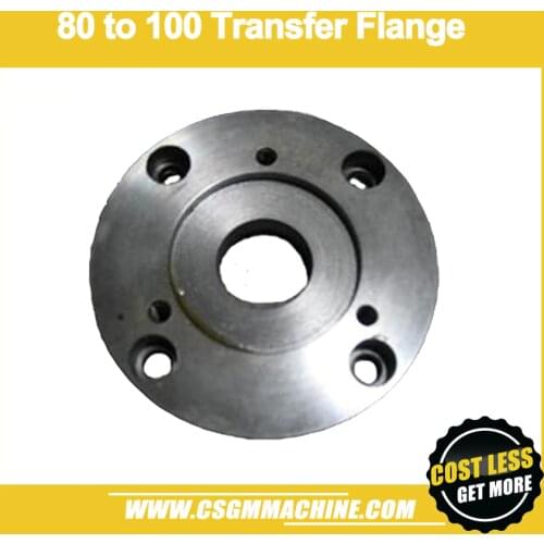 80mm to 100mm Convertible Flange/3 Jaw Chuck transfer to 4 Jaw Chuck Flange/Small connector transfer to Big dia Chuck Flange