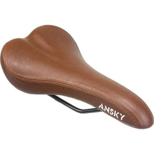 Bicycle Saddle Vintage Bike Seat Cycling Saddle Retro Custion Road Bike MTB Saddle Classic PU Leather Brown Bike Seat Bike Parts