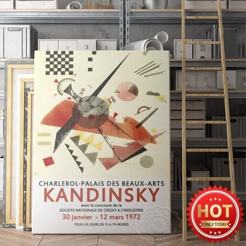 Wassily Kandinsky Exhibition Museum Poster, Wassily Geometric Abstraction Art Prints, Kandinsky Modernism Wall Picture Decor