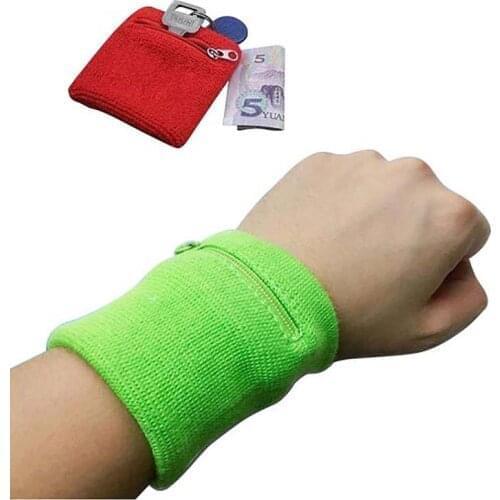 Zipper Wrist Wallet Pouch Running Sports Arm Band Bag For MP3 Key Card Storage Bag Case Badminton Basketball Wristband Sweatband