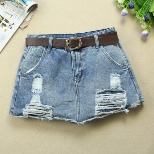 Korean Style Women Denim Shorts Skirts 2021 New Summer Slim Ripped Hole Short Feminino Casual Mid Waist Pockets Jeans Shorts