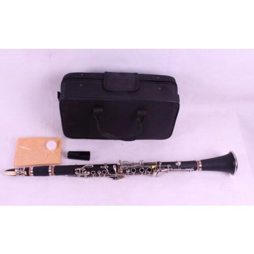 1pcs CLARINET Ebonite WOOD Bb Key 17 Keys Nice Sound nickel Plated Top grade