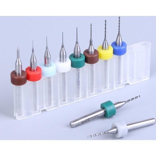 10pcs Mini Drill Bit Tungsten Steel Carbide For Print Circuit 0.1/0.3/1.1mm PCB