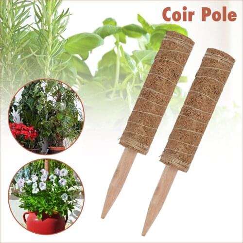 2pcs 20 inch Coir Totem Pole Coir Moss Totem Pole Coir Moss Stick for Plant Support Extension Indoor Plants Climbing Creepers