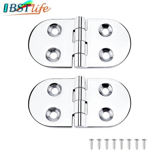 2PCS BSET MATEL 38*75m Heavy Duty Boat Hinge Door Strap Butt Hinge Marine grade 316 Boat Caravan RV Deck Cabinet Drawer Hardware