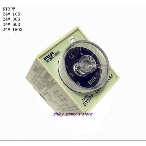 2pcs/Lot ST3PF DC24V 10S/30S/60S/180S Power Off Delay Timer Time Relay 24VDC 0-10/30/60/180 seconds 8 Pins Brand New