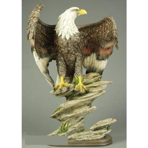 47CM FAUX WOOD EAGLE HEAD STATUE ANIMAL DECORATIVE FIGURINE RESIN ART&CRAFT HOME DECORATION R190