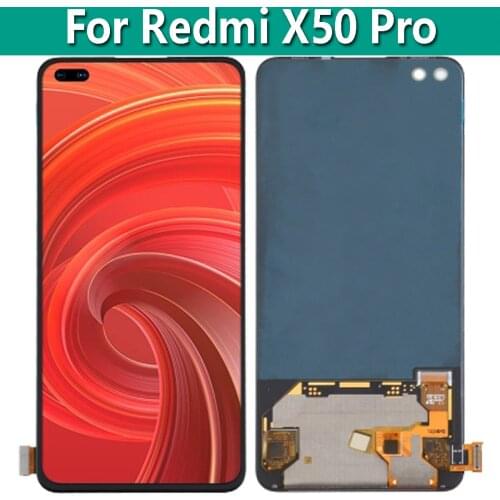 AMOLED 6.44" For Realme X50 Pro 5G RMX2075 RMX2071 RMX2076 LCD Glass Dispaly Touch Digitizer Screen Assembly