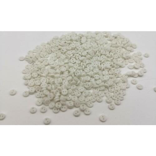 500pcs 3mm White Plastic Mini 2 Holes Round Doll Buttons DIY Handmade Sewing Flatback Accessory For Dollmaking Soft Toys Clothes