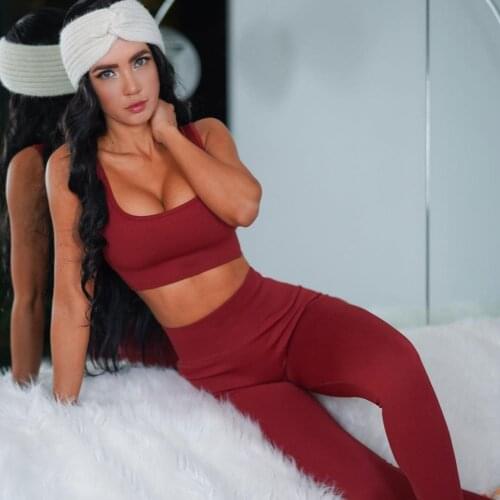 Seamless Set Women 2 Pieces Seamless Set Fitness Clothing Yoga Set Woman Exercise Outfit Tracksuit for Women Sport Suit