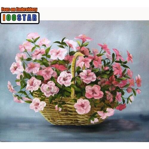 Cube drill Diamond Embroidery 5D DIY Diamond Painting Flower basket Diamond Painting Cross Stitch Rhinestone Mosaic