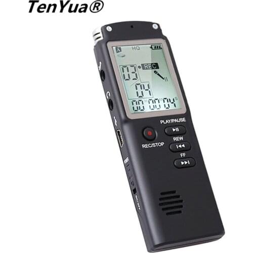 Voice Recorder Rechargeable LCD Digital Audio Sound Voice Recorder Dictaphone Player Earphone Microphone Telephone Cable