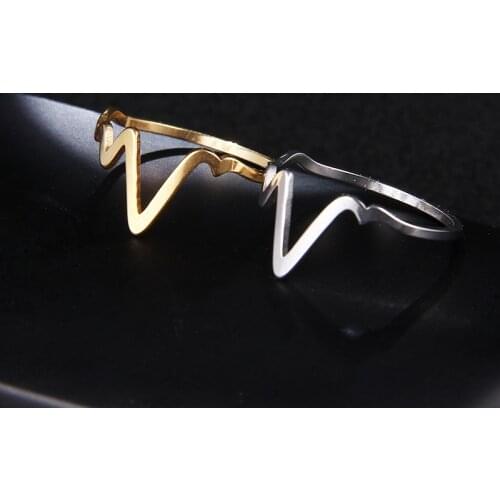 DOTIFI 316L Stainless Steel Rings For Women V-ring Engagement Wedding Ring Jewelry