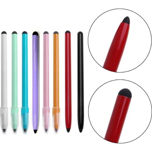 2 in 1 Capacitive Stylus Pen Fiber Tip & SiliconeHead High-Sensitivity and Precision Universal Touch Screens Drawing Pen