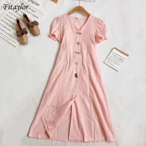 Fitaylor Summer Dresses With Sleeves